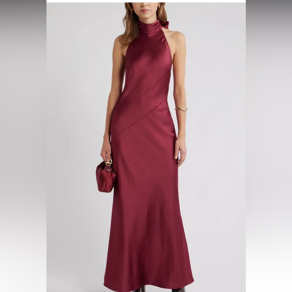 Red Satin Dress